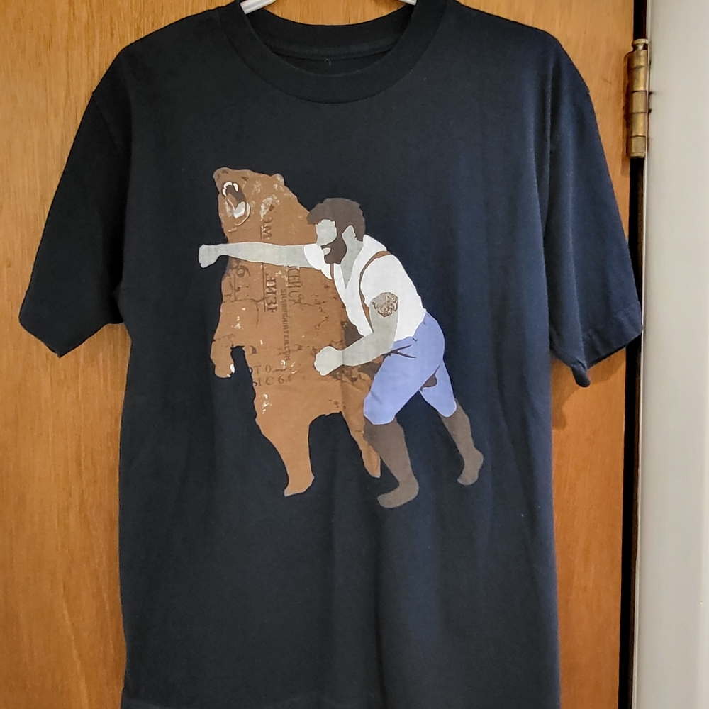 punchin bear t shirt blue medium